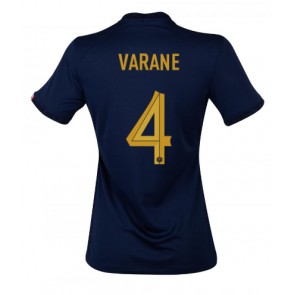 Frankrike Raphael Varane #4 Hjemmedrakt Kvinner VM 2022 Kortermet